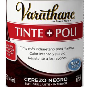 Barniz Poli + Tinte Base Agua 946ml Cerezo Negro Varathane